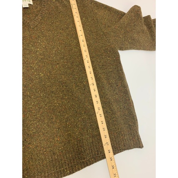 Orvis V Neck Sweater Lambswool Green Speckled Pattern Pullover Mens Size XXL - Picture 10 of 10